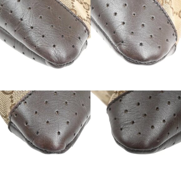 GUCCI Logo GG Shoulder Bag Canvas Leather Beige Italy 145857 37KB921 - Picture 13 of 14